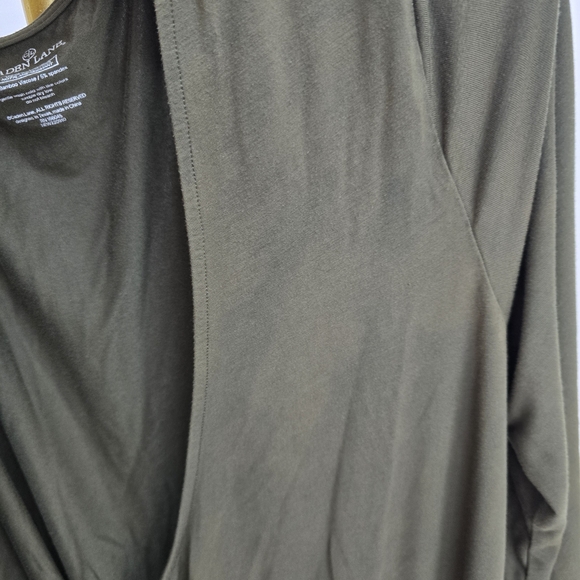 Caden Lane Bamboo Deep Green Maternity Nursing Robe Medium Large XL - Picture 5 of 6